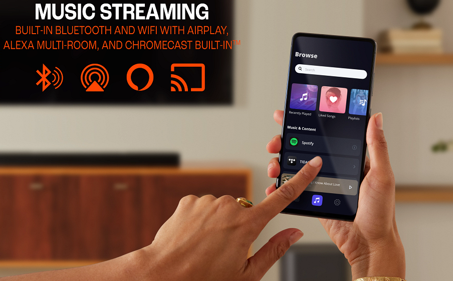 BAR 1300 Connexion Wi-Fi int&eacute;gr&eacute;e avec AirPlay, Alexa Multi-Room Music et Chromecast built-in&trade; - Image